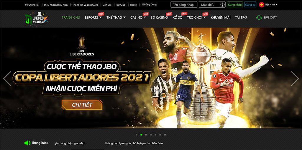 Giao diện trang web của Ricwin Games - Ricwin